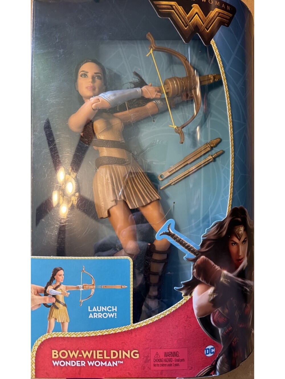 Wonder Woman Bow-Wielding Action Doll DC Mattel Movie Figure NIB 2017 New Sealed